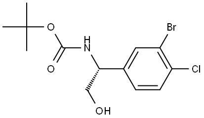 tert-butyl (1-(3-bromo-4-chlorophenyl)-2-hydroxyethyl)carbamate,2704466-22-6,结构式