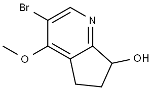 3-bromo-4-methoxy-6,7-dihydro-5H-cyclopenta[b]pyridin-7-ol Struktur