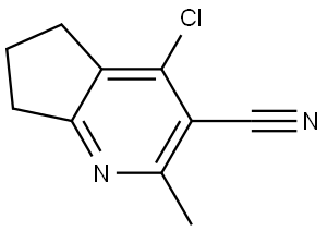 4-chloro-2-methyl-6,7-dihydro-5H-cyclopenta[b]pyridine-3-carbonitrile Struktur