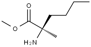 (R)-methyl 2-amino-2-methylhexanoate 化学構造式