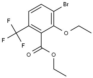 Ethyl 3-bromo-2-ethoxy-6-(trifluoromethyl)benzoate 结构式