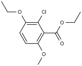 Ethyl 2-chloro-3-ethoxy-6-methoxybenzoate 结构式