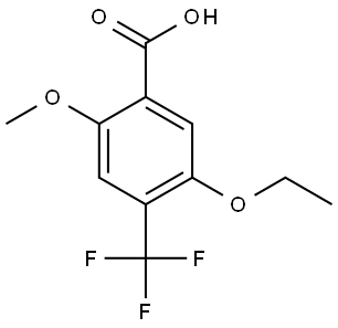 5-ethoxy-2-methoxy-4-(trifluoromethyl)benzoic acid 结构式