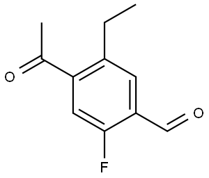 4-acetyl-5-ethyl-2-fluorobenzaldehyde,2705665-74-1,结构式