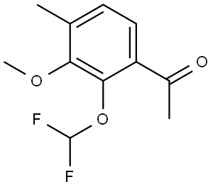 1-[2-(Difluoromethoxy)-3-methoxy-4-methylphenyl]ethanone,2705865-30-9,结构式