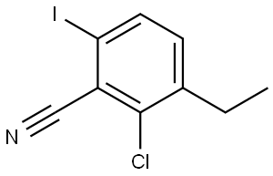 2-Chloro-3-ethyl-6-iodobenzonitrile 结构式