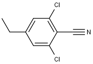 2,6-Dichloro-4-ethylbenzonitrile 结构式