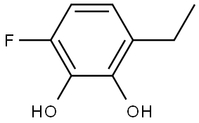 3-Ethyl-6-fluoro-1,2-benzenediol 化学構造式