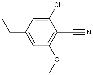 2-Chloro-4-ethyl-6-methoxybenzonitrile 结构式