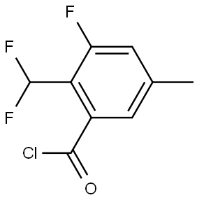 2-(Difluoromethyl)-3-fluoro-5-methylbenzoyl chloride 结构式