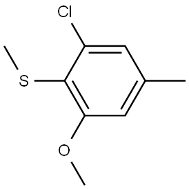 (2-chloro-6-methoxy-4-methylphenyl)(methyl)sulfane Struktur