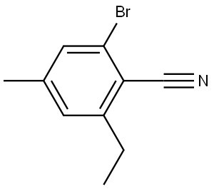 2-Bromo-6-ethyl-4-methylbenzonitrile Struktur