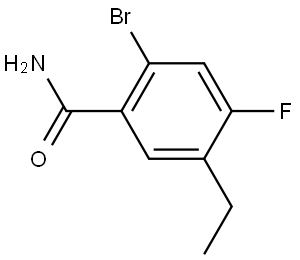 2-Bromo-5-ethyl-4-fluorobenzamide,2706782-51-4,结构式