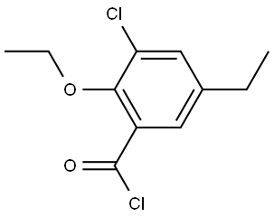3-Chloro-2-ethoxy-5-ethylbenzoyl chloride Structure