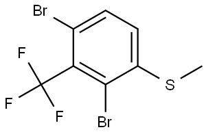 1,3-Dibromo-4-(methylthio)-2-(trifluoromethyl)benzene 结构式