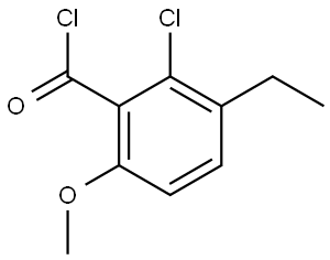 2-Chloro-3-ethyl-6-methoxybenzoyl chloride 结构式