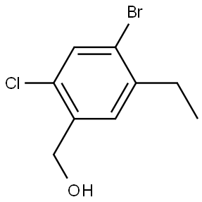 4-Bromo-2-chloro-5-ethylbenzenemethanol Structure