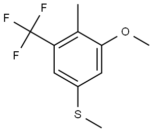 1-Methoxy-2-methyl-5-(methylthio)-3-(trifluoromethyl)benzene,2707370-90-7,结构式