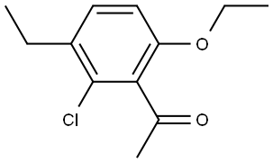 1-(2-Chloro-6-ethoxy-3-ethylphenyl)ethanone 结构式