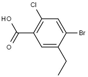 4-Bromo-2-chloro-5-ethylbenzoic acid 结构式