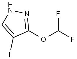 3-(difluoromethoxy)-4-iodo-1H-pyrazole Structure