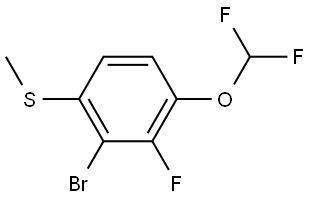 2-Bromo-4-(difluoromethoxy)-3-fluoro-1-(methylthio)benzene 结构式