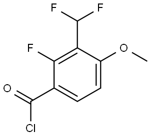 3-(Difluoromethyl)-2-fluoro-4-methoxybenzoyl chloride,2708025-34-5,结构式