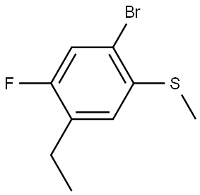 1-Bromo-4-ethyl-5-fluoro-2-(methylthio)benzene Structure