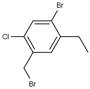 1-Bromo-4-(bromomethyl)-5-chloro-2-ethylbenzene Structure