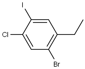 1-Bromo-5-chloro-2-ethyl-4-iodobenzene 结构式