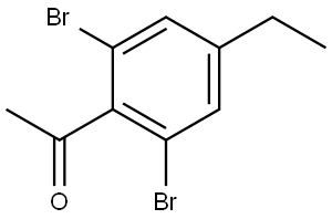 1-(2,6-Dibromo-4-ethylphenyl)ethanone 结构式