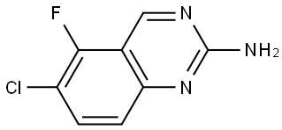 2-氨基-6-氯-5-氟喹唑啉 结构式