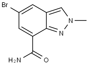 5-bromo-2-methyl-2H-indazole-7-carboxamide Structure