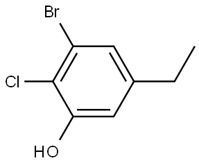 3-Bromo-2-chloro-5-ethylphenol Structure