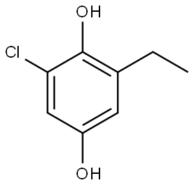 2-Chloro-6-ethyl-1,4-benzenediol 结构式