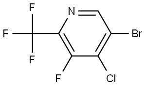 5-bromo-4-chloro-3-fluoro-2-(trifluoromethyl)pyridine 结构式