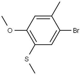 (5-Bromo-2-methoxy-4-methylphenyl)(methyl)sulfane,2709164-09-8,结构式