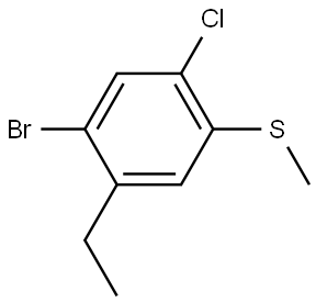 1-Bromo-5-chloro-2-ethyl-4-(methylthio)benzene,2709325-53-9,结构式