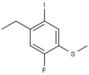 1-Ethyl-5-fluoro-2-iodo-4-(methylthio)benzene 结构式