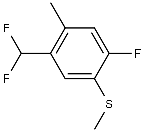 (5-(difluoromethyl)-2-fluoro-4-methylphenyl)(methyl)sulfane,2709723-92-0,结构式