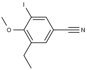 3-Ethyl-5-iodo-4-methoxybenzonitrile 结构式