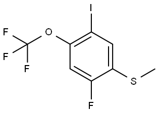 1-Fluoro-4-iodo-2-(methylthio)-5-(trifluoromethoxy)benzene 结构式