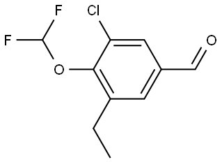 3-Chloro-4-(difluoromethoxy)-5-ethylbenzaldehyde,2709941-34-2,结构式