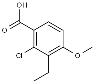 2-Chloro-3-ethyl-4-methoxybenzoic acid,2710064-12-1,结构式