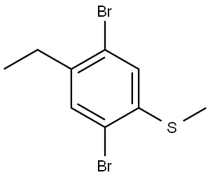 1,4-Dibromo-2-ethyl-5-(methylthio)benzene,2710189-14-1,结构式