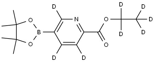 ethyl-d5 5-(4,4,5,5-tetramethyl-1,3,2-dioxaborolan-2-yl)picolinate-3,4,6-d3 化学構造式