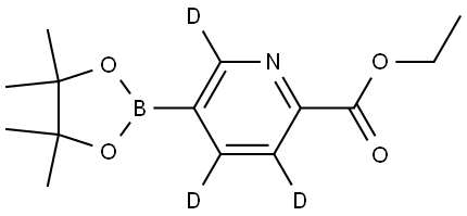 ethyl 5-(4,4,5,5-tetramethyl-1,3,2-dioxaborolan-2-yl)picolinate-3,4,6-d3 Structure