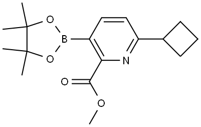 methyl 6-cyclobutyl-3-(4,4,5,5-tetramethyl-1,3,2-dioxaborolan-2-yl)picolinate Structure