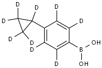 (4-(cyclopropyl-d5)phenyl-2,3,5,6-d4)boronic acid Structure