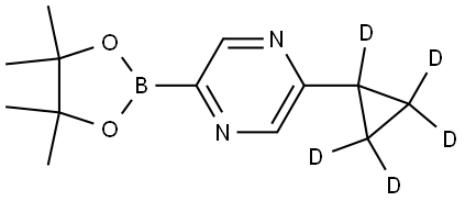 2-(cyclopropyl-d5)-5-(4,4,5,5-tetramethyl-1,3,2-dioxaborolan-2-yl)pyrazine Struktur